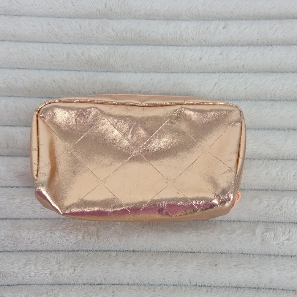 Disney Metallic Gold Mouse Ear Pouch with Glitter Bow